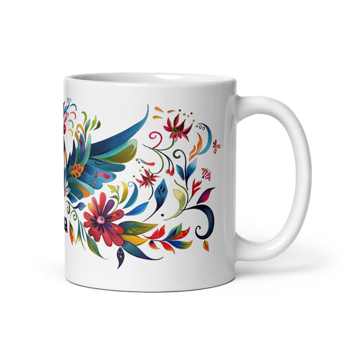 Ava Exclusive Name Art Piece Home Office Work Coffee Mug Mexican Spanish Pride Gift Cup One-Of-A-Kind Calligraphy White Glossy Mug | A5 Mexicada 11 oz