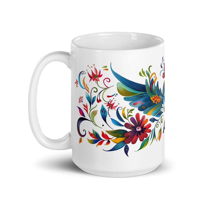 Ava Exclusive Name Art Piece Home Office Work Coffee Mug Mexican Spanish Pride Gift Cup One-Of-A-Kind Calligraphy White Glossy Mug | A5 Mexicada