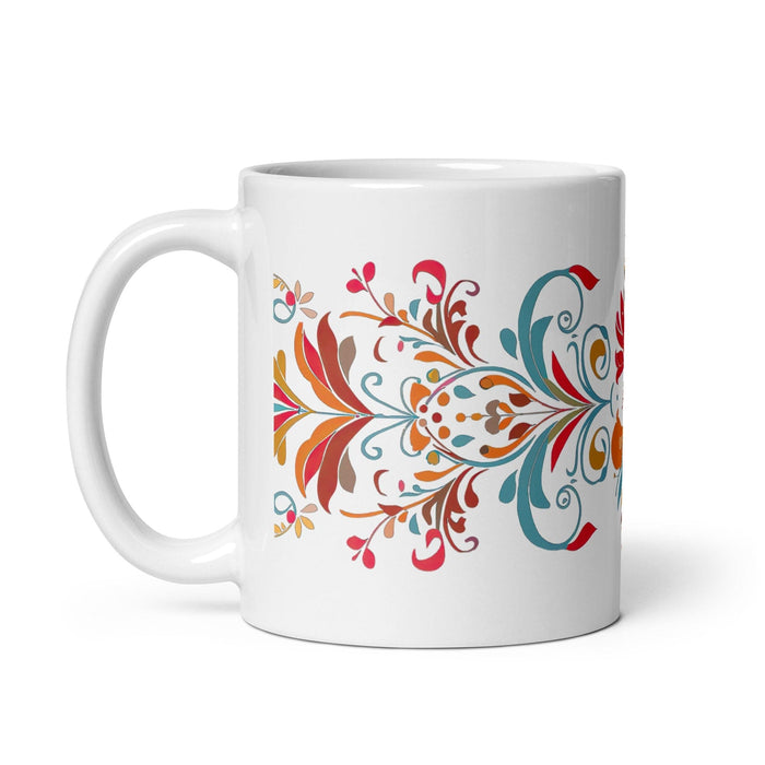 Ava Exclusive Name Art Piece Home Office Work Coffee Mug Mexican Spanish Pride Gift Cup One-Of-A-Kind Calligraphy White Glossy Mug | A6 Mexicada