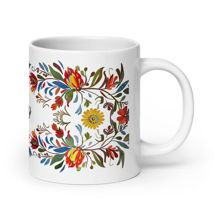 Avery Exclusive Name Art Piece Home Office Work Coffee Mug Mexican Spanish Pride Gift Cup One-Of-A-Kind Calligraphy White Glossy Mug | A1 Mexicada 20 oz