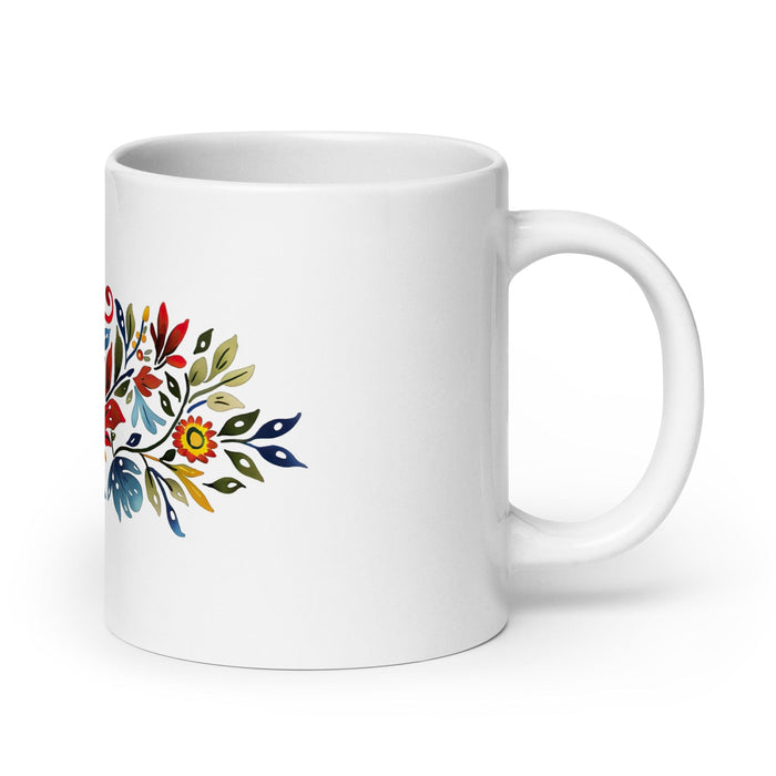 Avery Exclusive Name Art Piece Home Office Work Coffee Mug Mexican Spanish Pride Gift Cup One-Of-A-Kind Calligraphy White Glossy Mug | A12 Mexicada 20 oz