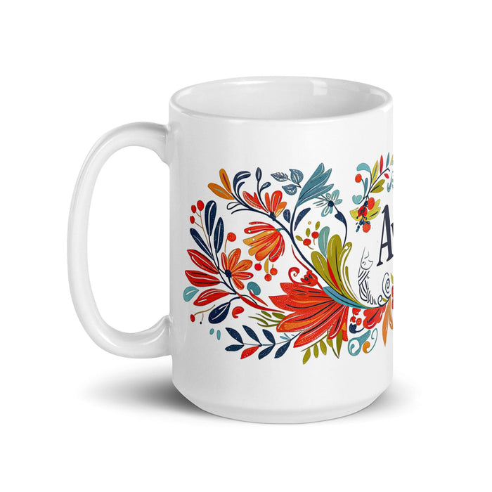 Avery Exclusive Name Art Piece Home Office Work Coffee Mug Mexican Spanish Pride Gift Cup One-Of-A-Kind Calligraphy White Glossy Mug | A15 Mexicada