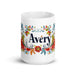 Avery Exclusive Name Art Piece Home Office Work Coffee Mug Mexican Spanish Pride Gift Cup One-Of-A-Kind Calligraphy White Glossy Mug | A15 Mexicada