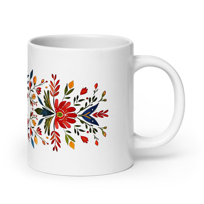 Avery Exclusive Name Art Piece Home Office Work Coffee Mug Mexican Spanish Pride Gift Cup One-Of-A-Kind Calligraphy White Glossy Mug | A2 Mexicada 20 oz