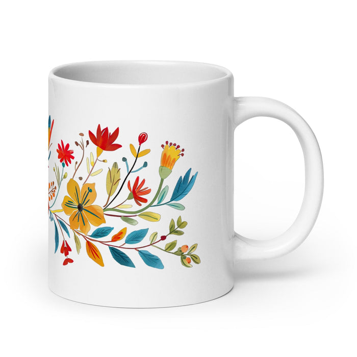 Avery Exclusive Name Art Piece Home Office Work Coffee Mug Mexican Spanish Pride Gift Cup One-Of-A-Kind Calligraphy White Glossy Mug | A21 Mexicada 20 oz