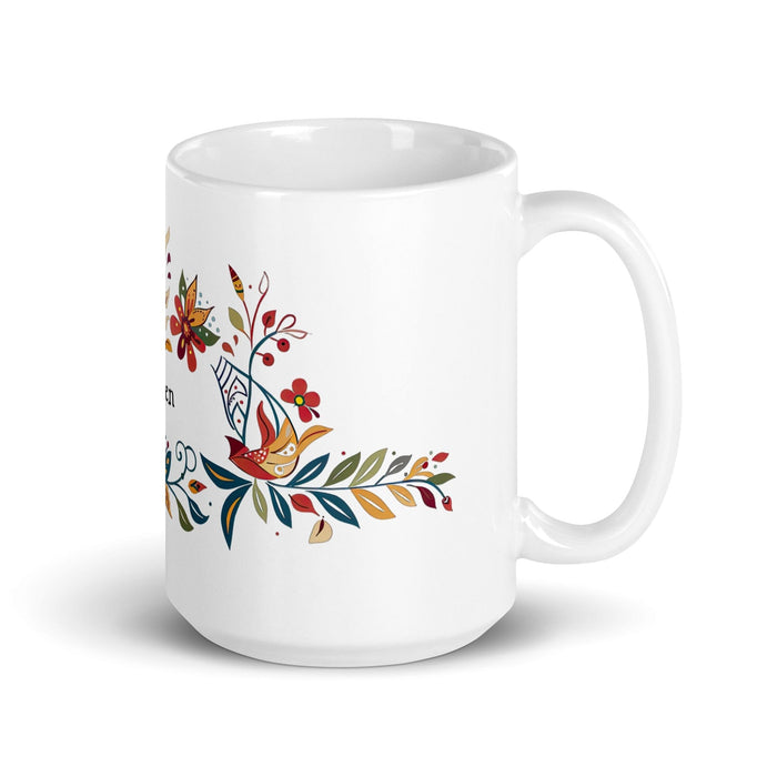 Ayden Exclusive Name Art Piece Home Office Work Coffee Mug Mexican Spanish Pride Gift Cup One-Of-A-Kind Calligraphy White Glossy Mug | A17 Mexicada 15 oz