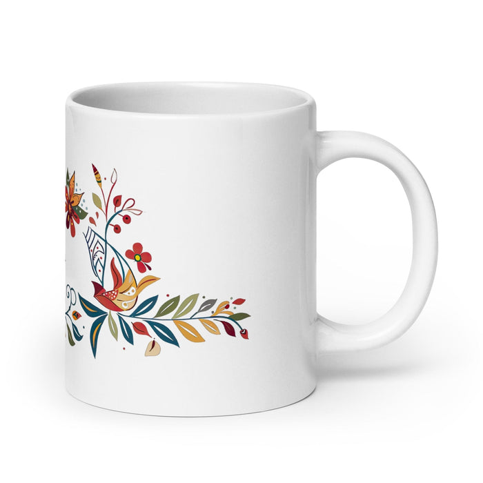 Ayden Exclusive Name Art Piece Home Office Work Coffee Mug Mexican Spanish Pride Gift Cup One-Of-A-Kind Calligraphy White Glossy Mug | A17 Mexicada 20 oz