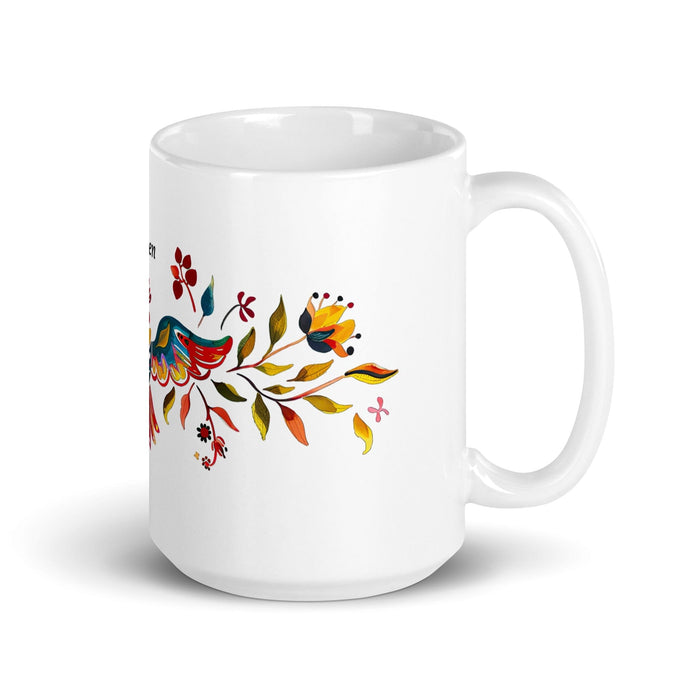 Ayden Exclusive Name Art Piece Home Office Work Coffee Mug Mexican Spanish Pride Gift Cup One-Of-A-Kind Calligraphy White Glossy Mug | A22 Mexicada 15 oz