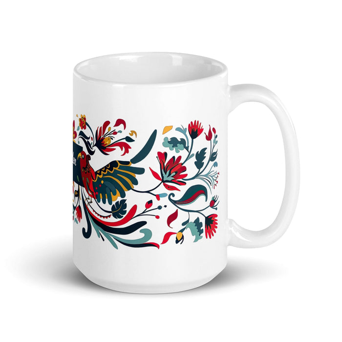 Ayden Exclusive Name Art Piece Home Office Work Coffee Mug Mexican Spanish Pride Gift Cup One-Of-A-Kind Calligraphy White Glossy Mug | A7 Mexicada 15 oz