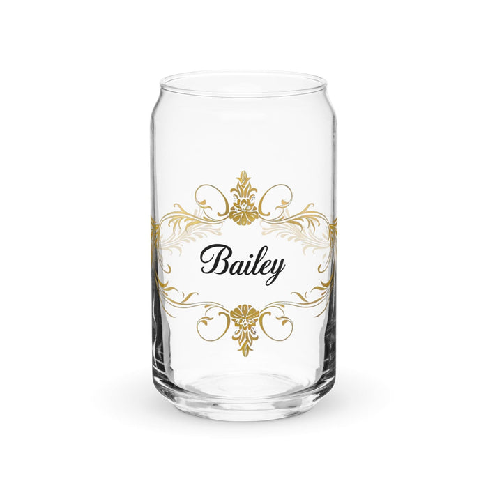 Bailey Exclusive Name Art Piece Can-Shaped Glass Home Office Work Mexican Spanish Pride Gift Cup One-Of-A-Kind Calligraphy Glass | B12 Mexicada 16 oz (No Lid No Straw)