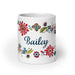 Bailey Exclusive Name Art Piece Home Office Work Coffee Mug Mexican Spanish Pride Gift Cup One-Of-A-Kind Calligraphy White Glossy Mug | B11 Mexicada