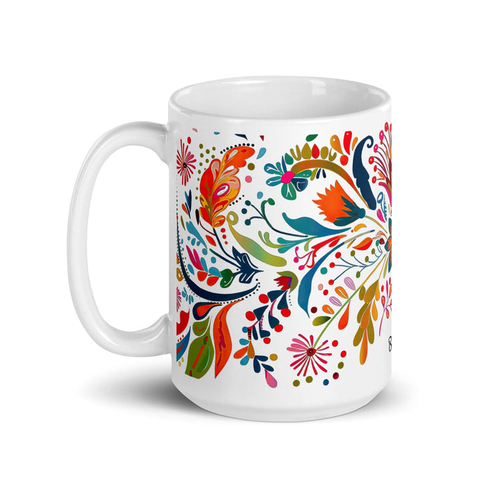 Bailey Exclusive Name Art Piece Home Office Work Coffee Mug Mexican Spanish Pride Gift Cup One-Of-A-Kind Calligraphy White Glossy Mug | B14 Mexicada