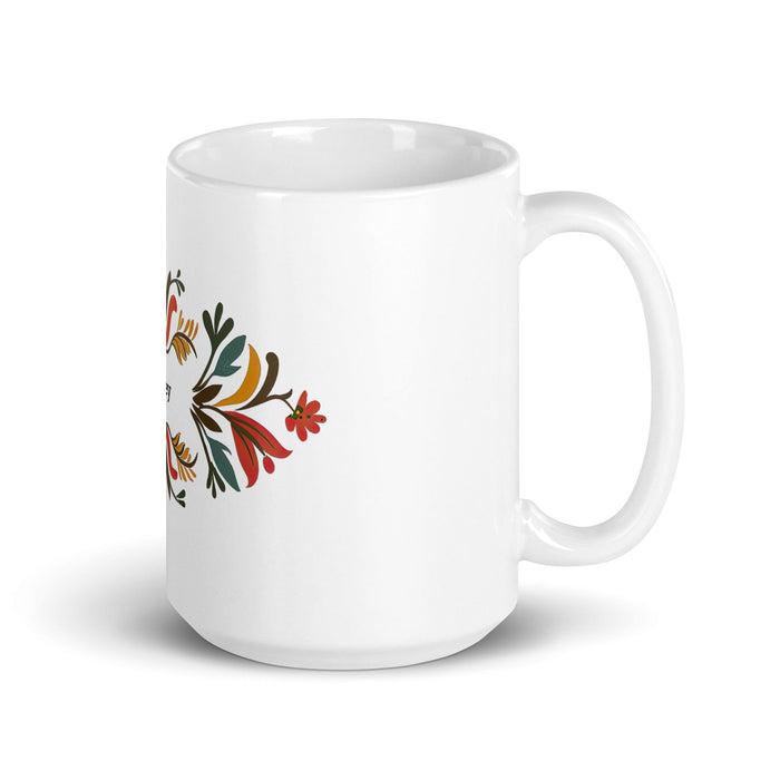 Bailey Exclusive Name Art Piece Home Office Work Coffee Mug Mexican Spanish Pride Gift Cup One-Of-A-Kind Calligraphy White Glossy Mug | B4 Mexicada 15 oz