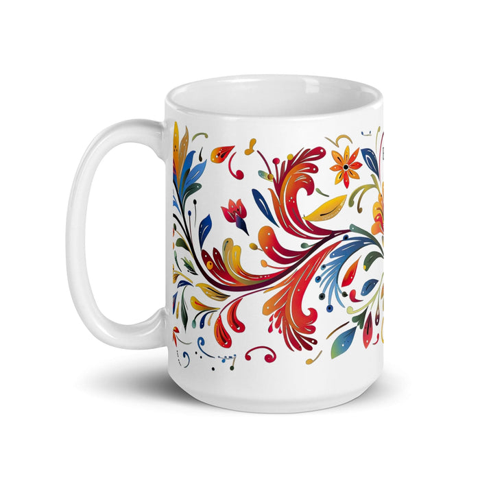 Bailey Exclusive Name Art Piece Home Office Work Coffee Mug Mexican Spanish Pride Gift Cup One-Of-A-Kind Calligraphy White Glossy Mug | B5 Mexicada