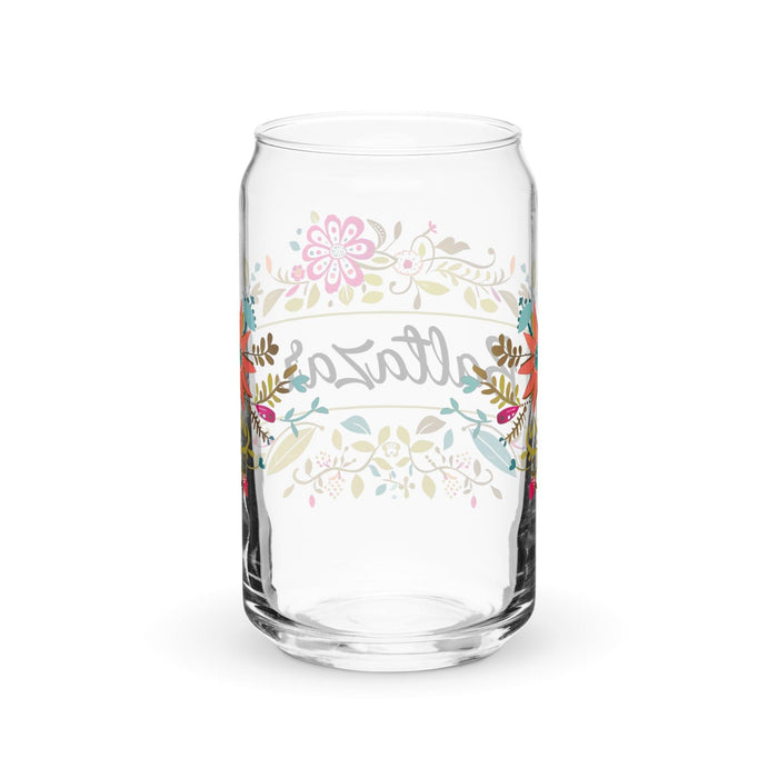 Baltazar Exclusive Name Art Piece Can-Shaped Glass Home Office Work Mexican Spanish Pride Gift Cup One-Of-A-Kind Calligraphy Glass | B10 Mexicada