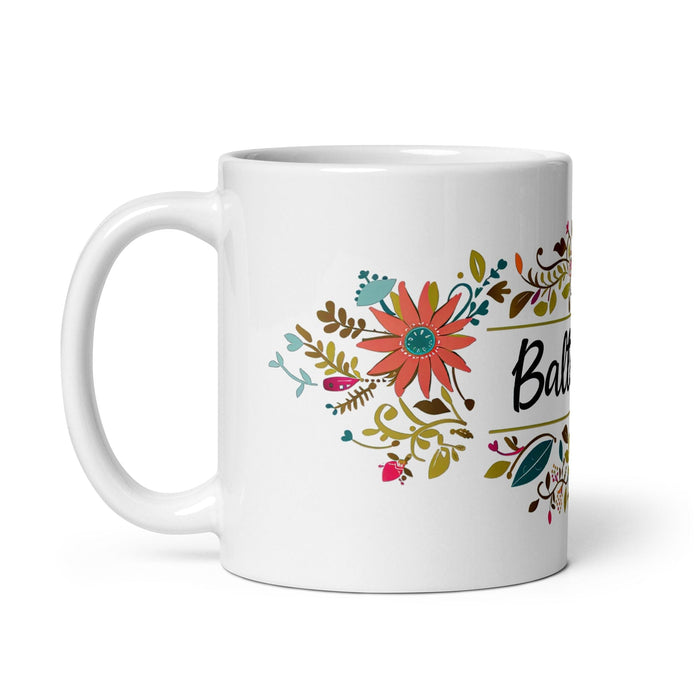 Baltazar Exclusive Name Art Piece Home Office Work Coffee Mug Mexican Spanish Pride Gift Cup One-Of-A-Kind Calligraphy White Glossy Mug | B10 Mexicada