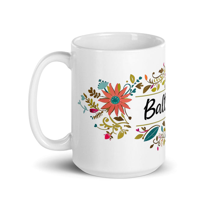 Baltazar Exclusive Name Art Piece Home Office Work Coffee Mug Mexican Spanish Pride Gift Cup One-Of-A-Kind Calligraphy White Glossy Mug | B10 Mexicada