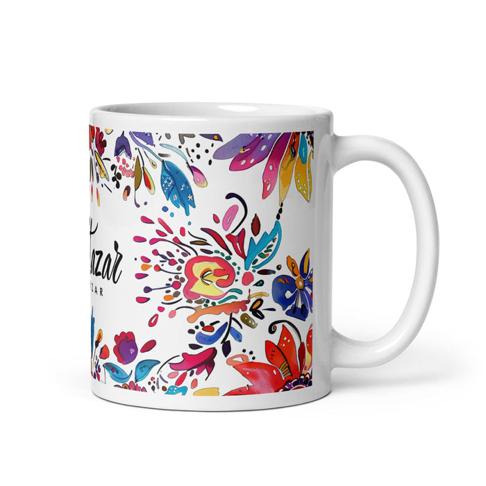 Baltazar Exclusive Name Art Piece Home Office Work Coffee Mug Mexican Spanish Pride Gift Cup One-Of-A-Kind Calligraphy White Glossy Mug | B13 Mexicada 11 oz