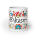 Baltazar Exclusive Name Art Piece Home Office Work Coffee Mug Mexican Spanish Pride Gift Cup One-Of-A-Kind Calligraphy White Glossy Mug | B20 Mexicada