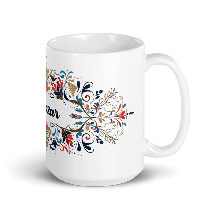 Baltazar Exclusive Name Art Piece Home Office Work Coffee Mug Mexican Spanish Pride Gift Cup One-Of-A-Kind Calligraphy White Glossy Mug | B24 Mexicada 15 oz