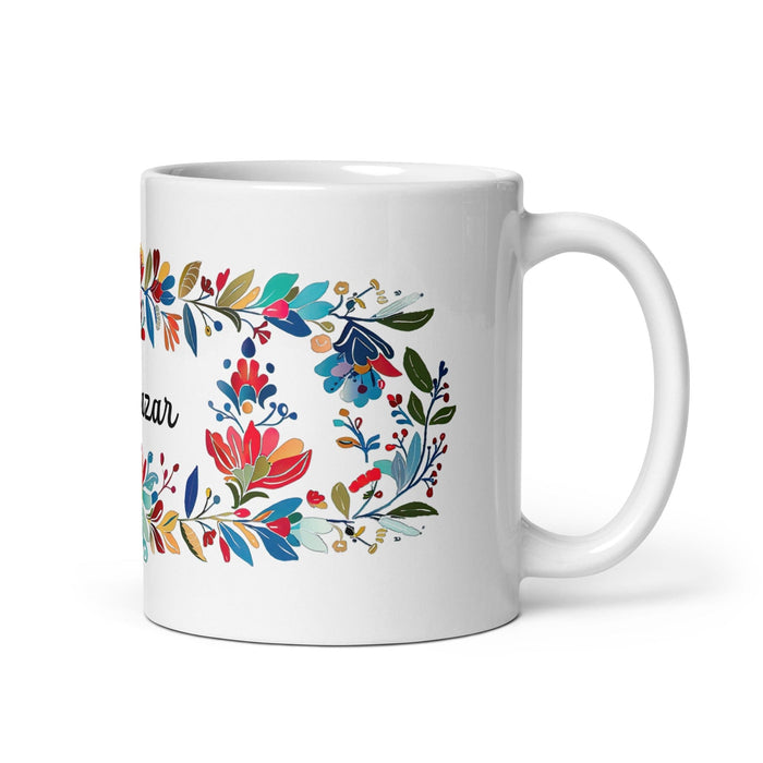 Baltazar Exclusive Name Art Piece Home Office Work Coffee Mug Mexican Spanish Pride Gift Cup One - Of - A - Kind Calligraphy White Glossy Mug | B3 - Mexicada