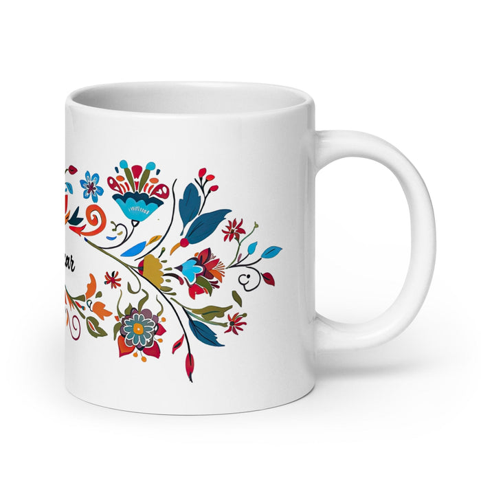 Baltazar Exclusive Name Art Piece Home Office Work Coffee Mug Mexican Spanish Pride Gift Cup One-Of-A-Kind Calligraphy White Glossy Mug | B33 Mexicada 20 oz