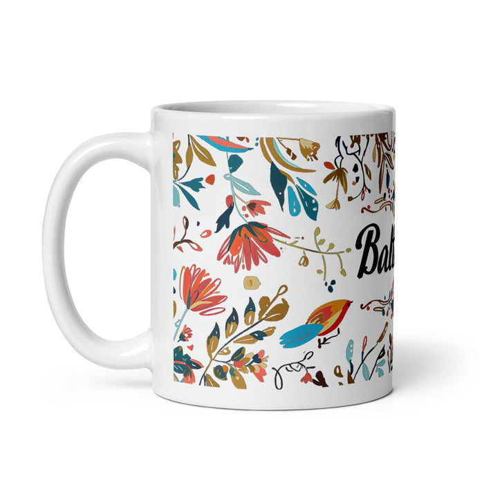 Baltazar Exclusive Name Art Piece Home Office Work Coffee Mug Mexican Spanish Pride Gift Cup One-Of-A-Kind Calligraphy White Glossy Mug | B4 Mexicada