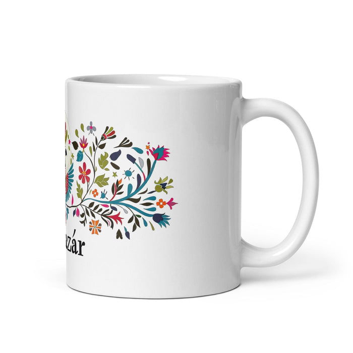 Baltazar Exclusive Name Art Piece Home Office Work Coffee Mug Mexican Spanish Pride Gift Cup One-Of-A-Kind Calligraphy White Glossy Mug | B7 Mexicada 11 oz