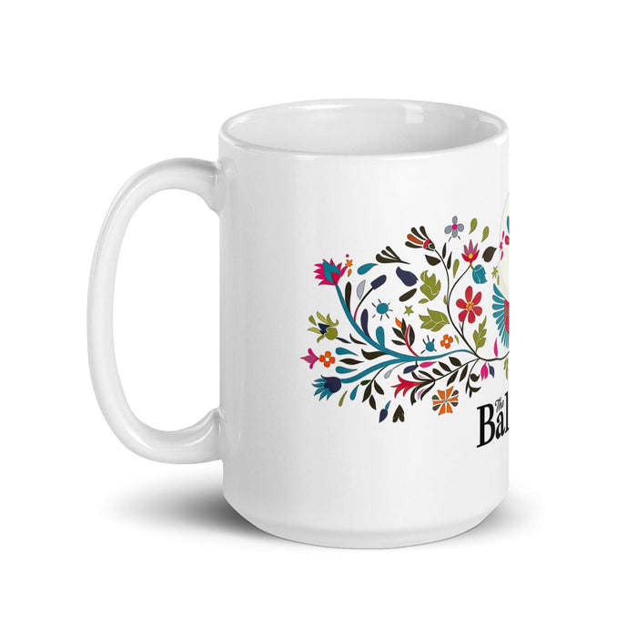 Baltazar Exclusive Name Art Piece Home Office Work Coffee Mug Mexican Spanish Pride Gift Cup One-Of-A-Kind Calligraphy White Glossy Mug | B7 Mexicada