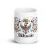 Baltazar Exclusive Name Art Piece Home Office Work Coffee Mug Mexican Spanish Pride Gift Cup One-Of-A-Kind Calligraphy White Glossy Mug | B7 Mexicada