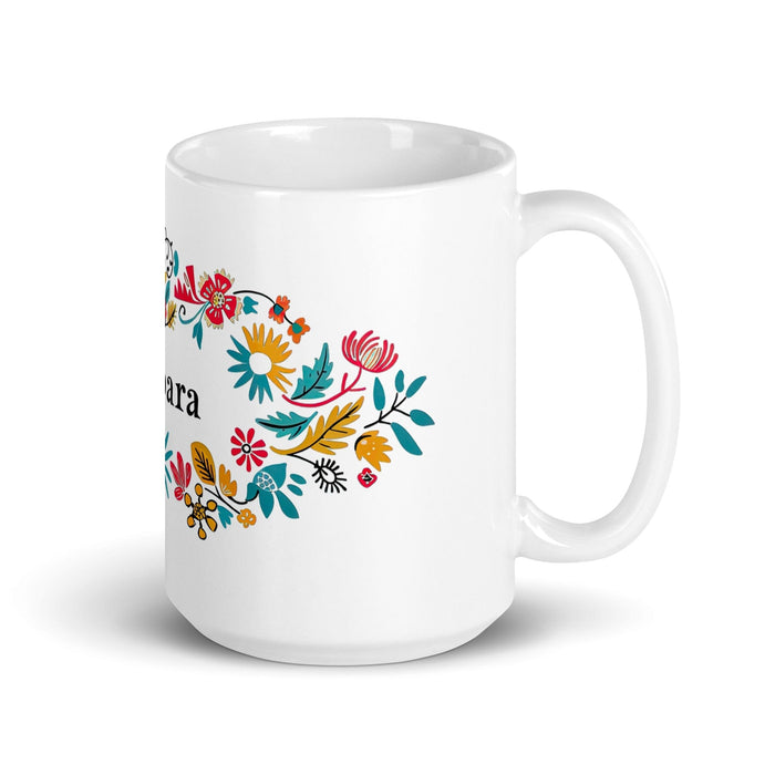 Bárbara Exclusive Name Art Piece Home Office Work Coffee Mug Mexican Spanish Pride Gift Cup One-Of-A-Kind Calligraphy White Glossy Mug | B1 Mexicada 15 oz