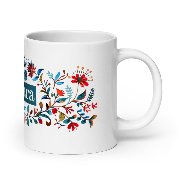 Bárbara Exclusive Name Art Piece Home Office Work Coffee Mug Mexican Spanish Pride Gift Cup One-Of-A-Kind Calligraphy White Glossy Mug | B11 Mexicada 20 oz