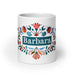 Bárbara Exclusive Name Art Piece Home Office Work Coffee Mug Mexican Spanish Pride Gift Cup One-Of-A-Kind Calligraphy White Glossy Mug | B11 Mexicada