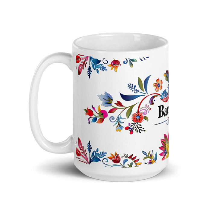 Bárbara Exclusive Name Art Piece Home Office Work Coffee Mug Mexican Spanish Pride Gift Cup One-Of-A-Kind Calligraphy White Glossy Mug | B12 Mexicada