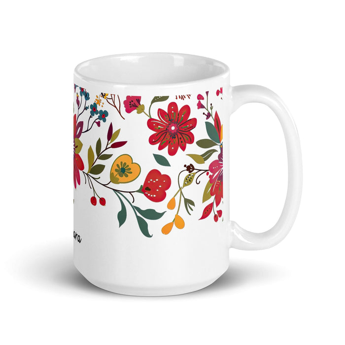 Bárbara Exclusive Name Art Piece Home Office Work Coffee Mug Mexican Spanish Pride Gift Cup One-Of-A-Kind Calligraphy White Glossy Mug | B13 Mexicada 15 oz