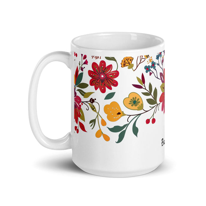 Bárbara Exclusive Name Art Piece Home Office Work Coffee Mug Mexican Spanish Pride Gift Cup One-Of-A-Kind Calligraphy White Glossy Mug | B13 Mexicada