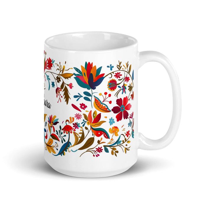 Bárbara Exclusive Name Art Piece Home Office Work Coffee Mug Mexican Spanish Pride Gift Cup One-Of-A-Kind Calligraphy White Glossy Mug | B14 Mexicada 15 oz