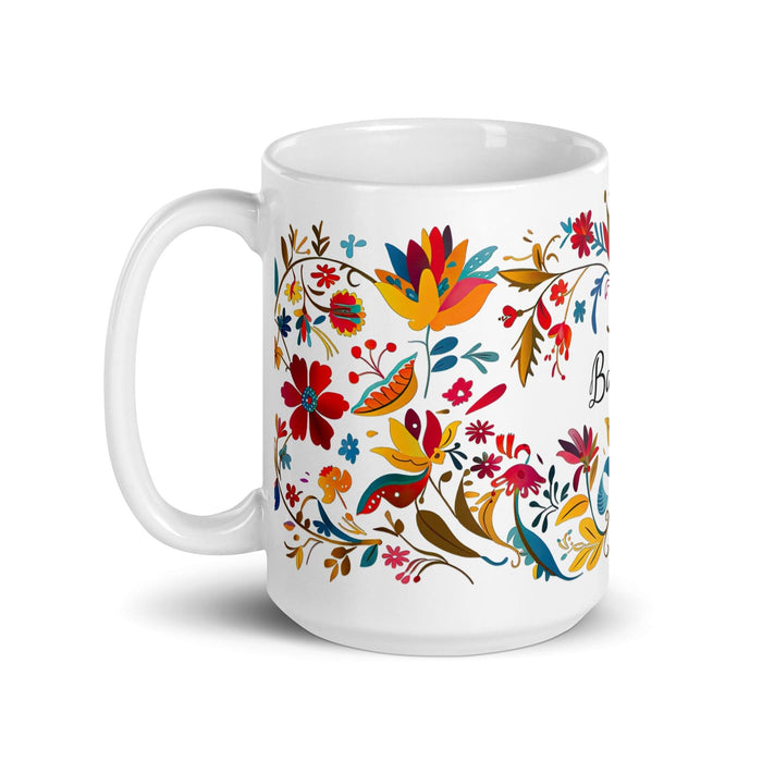 Bárbara Exclusive Name Art Piece Home Office Work Coffee Mug Mexican Spanish Pride Gift Cup One-Of-A-Kind Calligraphy White Glossy Mug | B14 Mexicada