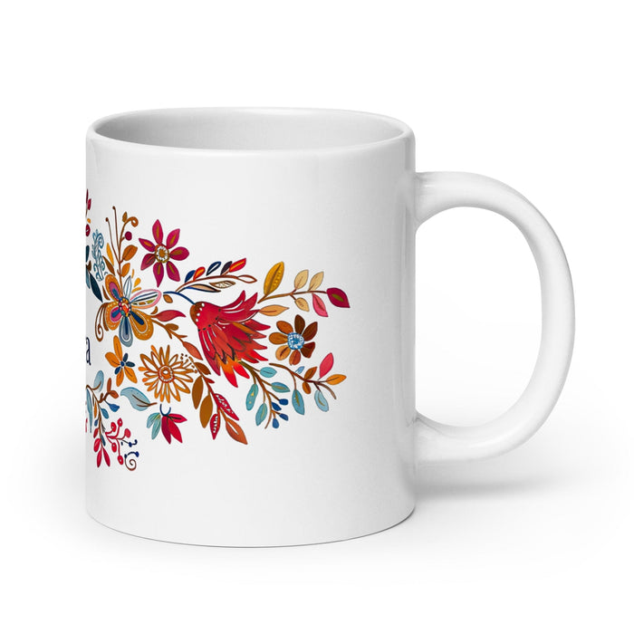 Bárbara Exclusive Name Art Piece Home Office Work Coffee Mug Mexican Spanish Pride Gift Cup One-Of-A-Kind Calligraphy White Glossy Mug | B16 Mexicada 20 oz