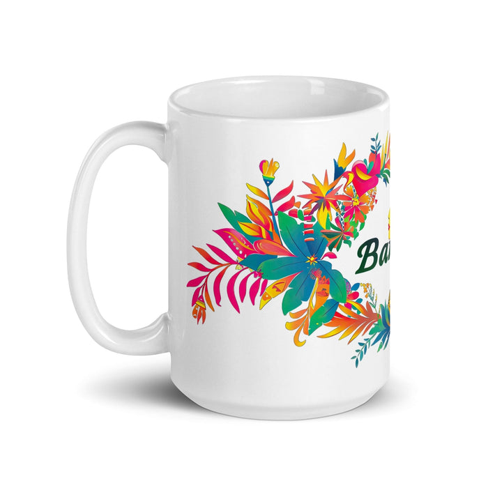 Bárbara Exclusive Name Art Piece Home Office Work Coffee Mug Mexican Spanish Pride Gift Cup One-Of-A-Kind Calligraphy White Glossy Mug | B18 Mexicada