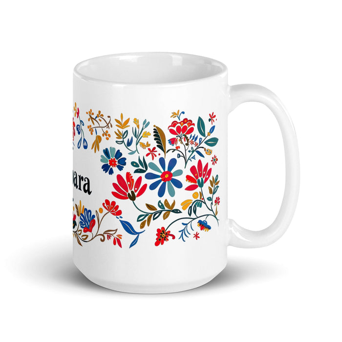 Bárbara Exclusive Name Art Piece Home Office Work Coffee Mug Mexican Spanish Pride Gift Cup One-Of-A-Kind Calligraphy White Glossy Mug | B19 Mexicada 15 oz