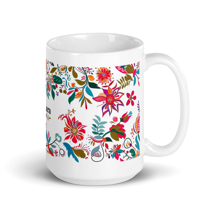 Bárbara Exclusive Name Art Piece Home Office Work Coffee Mug Mexican Spanish Pride Gift Cup One-Of-A-Kind Calligraphy White Glossy Mug | B2 Mexicada 15 oz