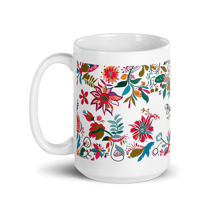 Bárbara Exclusive Name Art Piece Home Office Work Coffee Mug Mexican Spanish Pride Gift Cup One-Of-A-Kind Calligraphy White Glossy Mug | B2 Mexicada