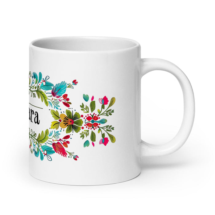 Bárbara Exclusive Name Art Piece Home Office Work Coffee Mug Mexican Spanish Pride Gift Cup One-Of-A-Kind Calligraphy White Glossy Mug | B20 Mexicada 20 oz