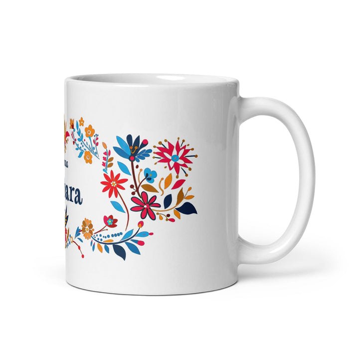 Bárbara Exclusive Name Art Piece Home Office Work Coffee Mug Mexican Spanish Pride Gift Cup One-Of-A-Kind Calligraphy White Glossy Mug | B3 Mexicada 11 oz