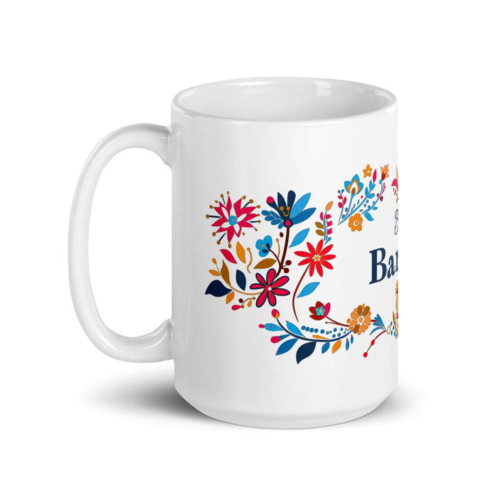 Bárbara Exclusive Name Art Piece Home Office Work Coffee Mug Mexican Spanish Pride Gift Cup One-Of-A-Kind Calligraphy White Glossy Mug | B3 Mexicada