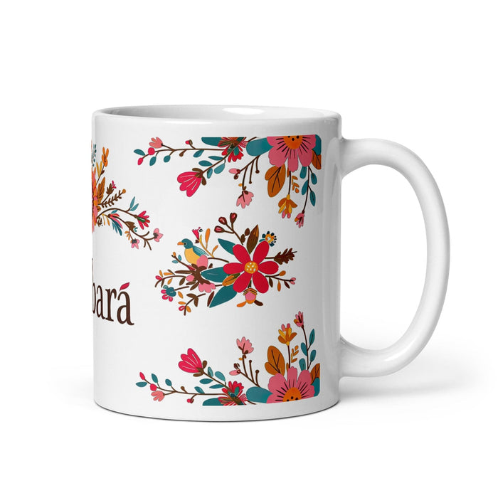 Bárbara Exclusive Name Art Piece Home Office Work Coffee Mug Mexican Spanish Pride Gift Cup One-Of-A-Kind Calligraphy White Glossy Mug | B4 Mexicada 11 oz