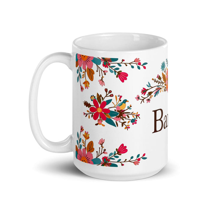 Bárbara Exclusive Name Art Piece Home Office Work Coffee Mug Mexican Spanish Pride Gift Cup One-Of-A-Kind Calligraphy White Glossy Mug | B4 Mexicada