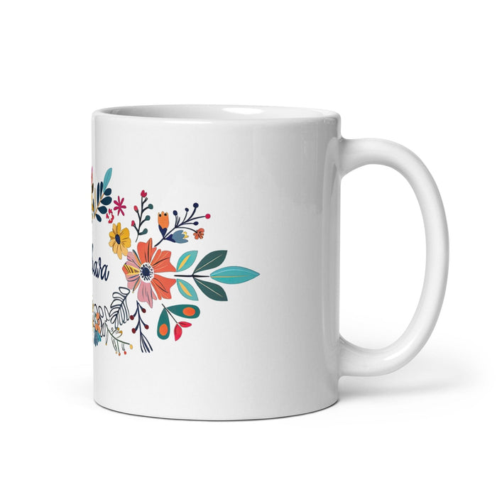 Bárbara Exclusive Name Art Piece Home Office Work Coffee Mug Mexican Spanish Pride Gift Cup One-Of-A-Kind Calligraphy White Glossy Mug | B5 Mexicada 11 oz