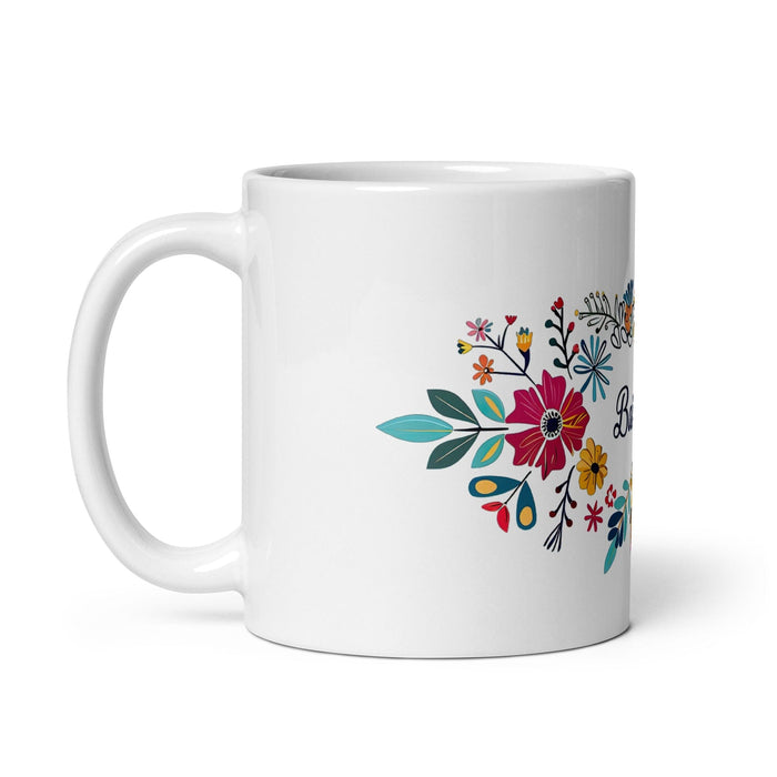 Bárbara Exclusive Name Art Piece Home Office Work Coffee Mug Mexican Spanish Pride Gift Cup One-Of-A-Kind Calligraphy White Glossy Mug | B5 Mexicada